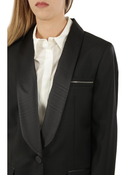 Blazer PESERICO Tuxedo in pure wool twill