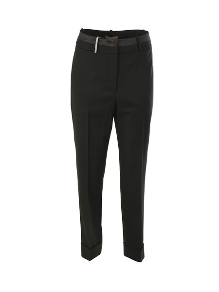 Slim PESERICO trousers in pure wool twill