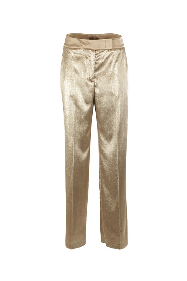 Peserico trousers in wet-effect velvet