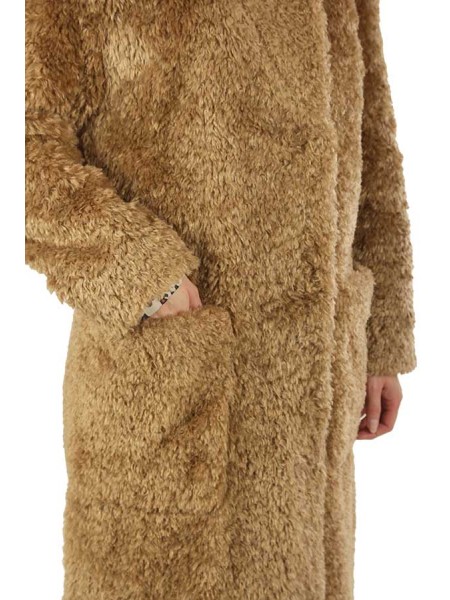 Curly Faux Fur Sand Coat