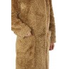 Cappotto in Curly Faux Fur Sabbia