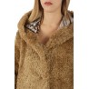 Cappotto in Curly Faux Fur Sabbia