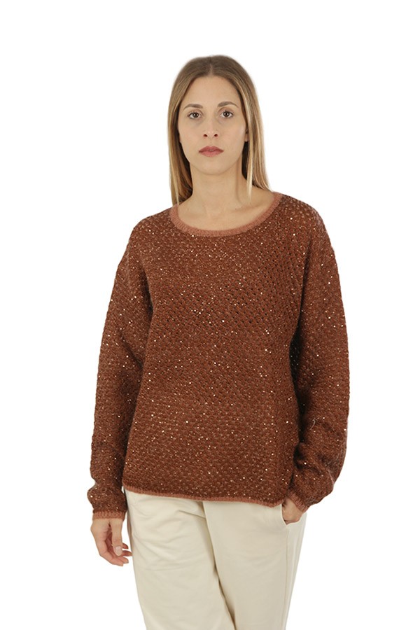 Elena Mirò Hollywood-themed mohair sweater with sequins