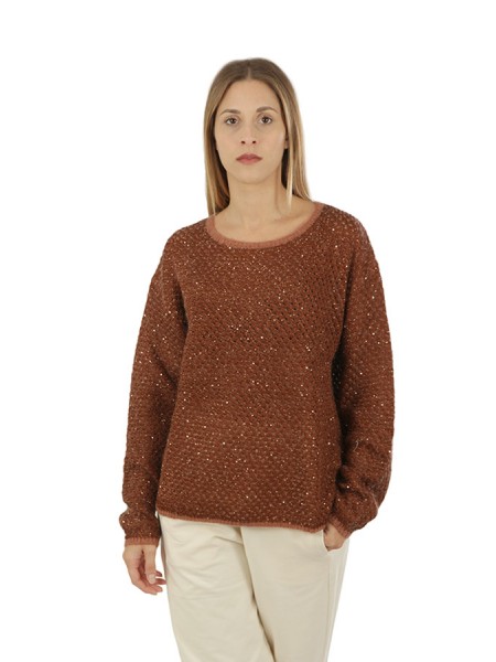 Elena Mirò Hollywood-themed mohair sweater with sequins