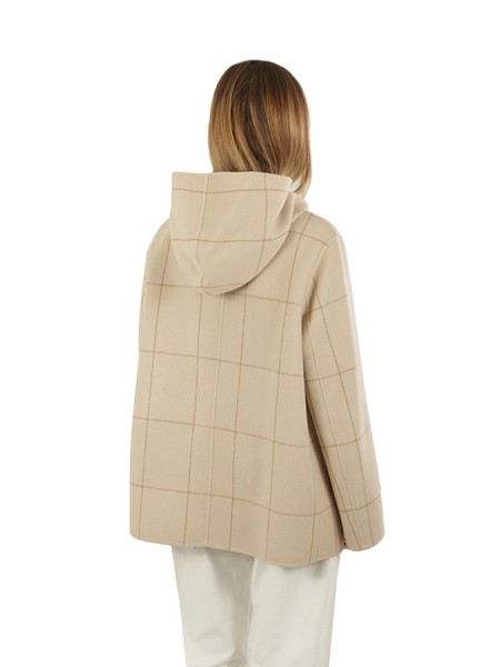 Elena Mirò Coat Tema Chromatics Check Beige