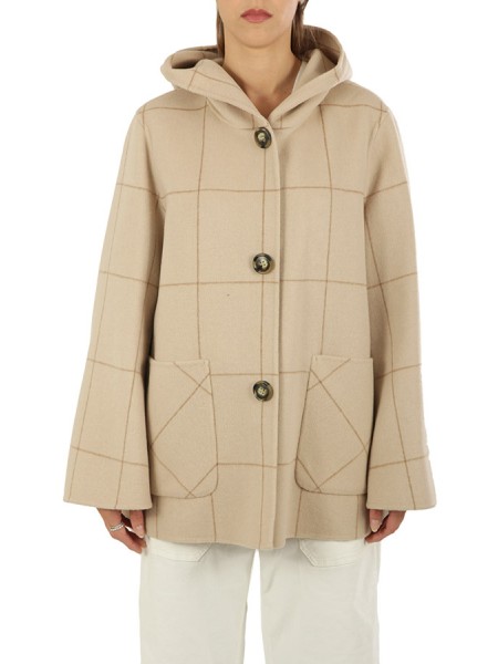 Elena Mirò Coat Tema Chromatics Check Beige