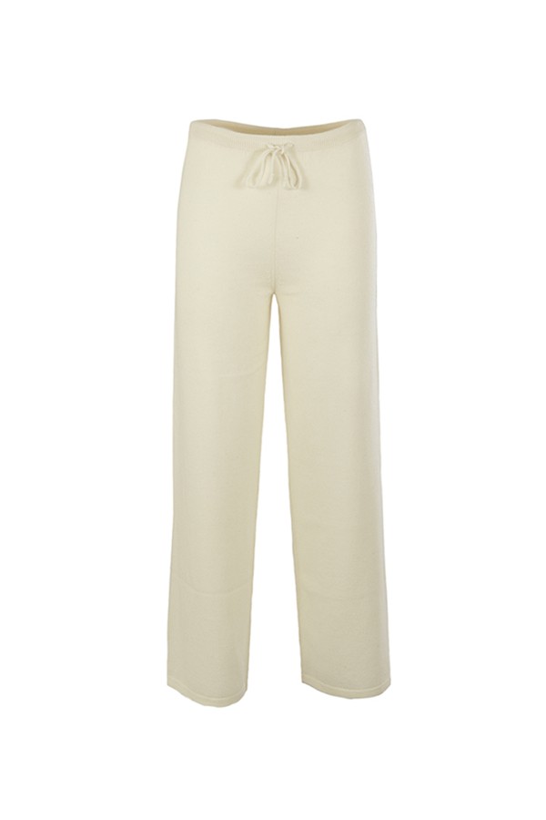 Cream BE YOU cashmere trousers