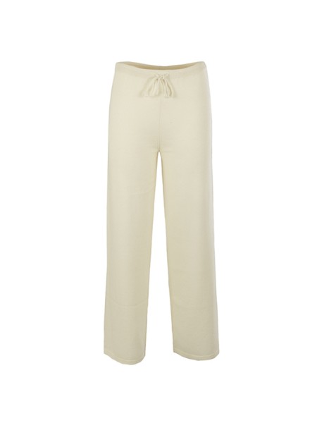 Cream BE YOU cashmere trousers