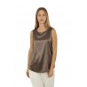 Bronze Silk Satin PESERICO Top