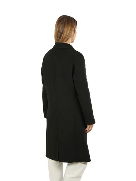 Black Double-breasted Paltò Coat