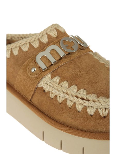 Mou Bounce Clog Metal Logo Cognac