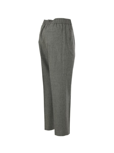 Grey PESERICO Trousers in Wool and Cashmere Flannel