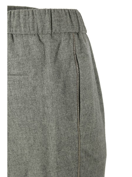 Grey PESERICO Trousers in Wool and Cashmere Flannel