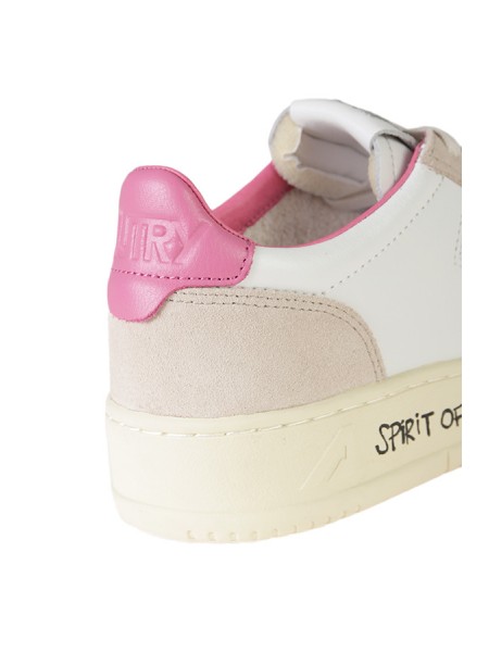 Autry Medalist Low Sneakers White Beige Pink