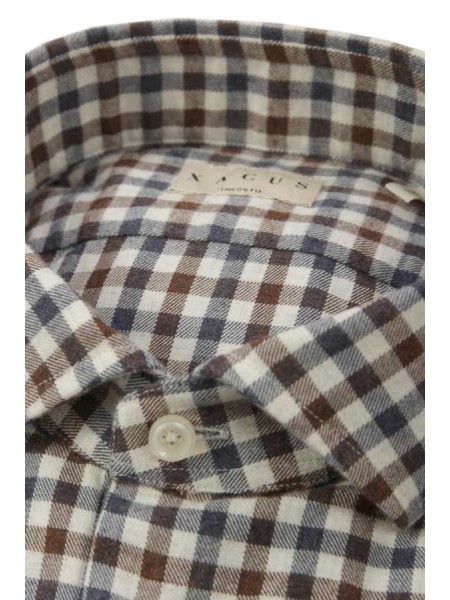 Xacus Tailor Shirt Blue Brown