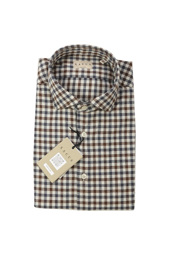 Xacus Tailor Shirt Blue Brown