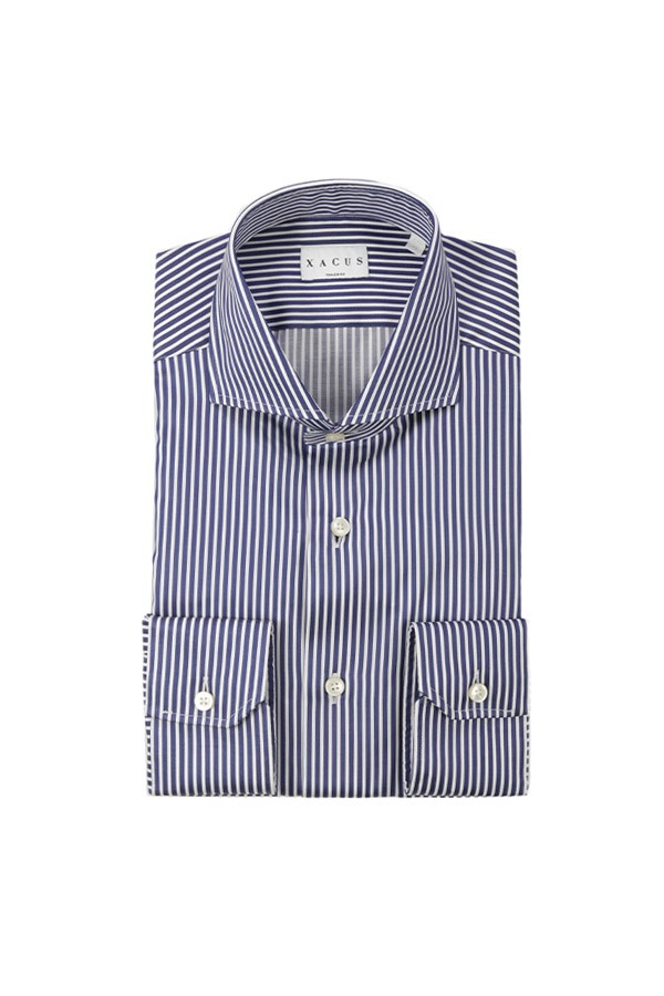 Xacus Tailor Blue White Shirt