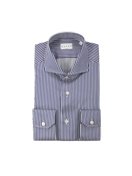 Xacus Tailor Blue White Shirt