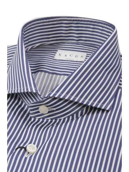 Xacus Tailor Blue White Shirt