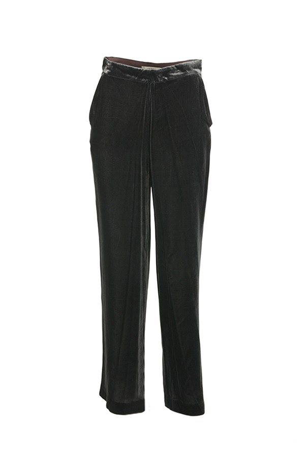 Fluid Velvet MALIPARMI Trousers Grey