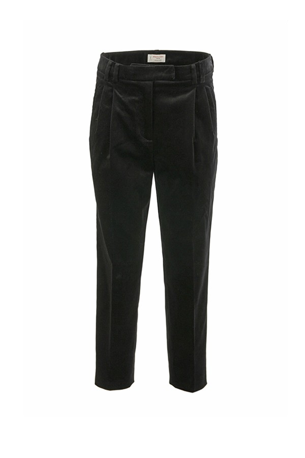 Alberto Biani black velvet trousers