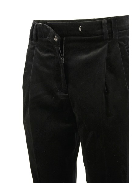 Alberto Biani black velvet trousers