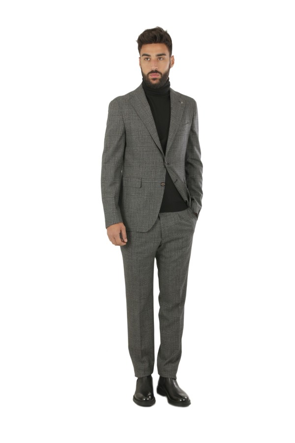 Prince of Wales Grey TAGLIATORE Suit