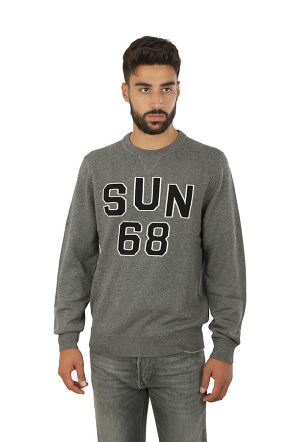 Medium Grey SUN68 Lettering On Chest Shirt