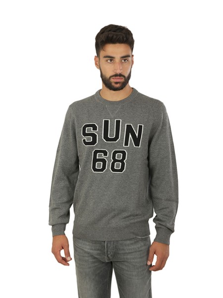 Medium Grey SUN68 Lettering On Chest Shirt