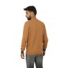 Sweater SUN68 Crew Neck Cuffs Stripes Camel