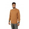 Sweater SUN68 Crew Neck Cuffs Stripes Camel