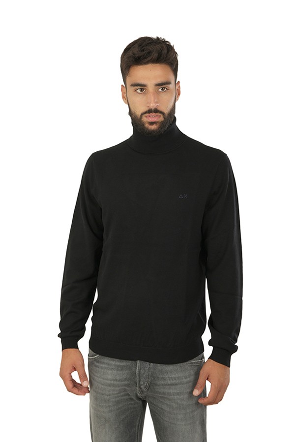 Black SUN68 Turtleneck Sweater