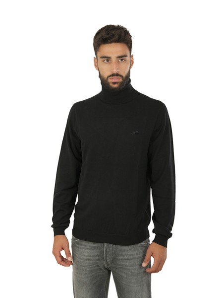 Black SUN68 Turtleneck Sweater