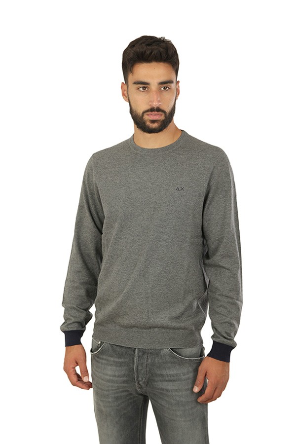 Medium Grey Elbow Crewneck SUN68 Sweater