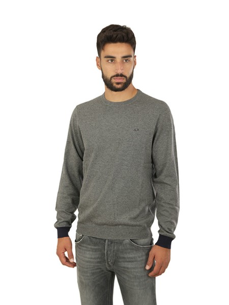 Medium Grey Elbow Crewneck SUN68 Sweater