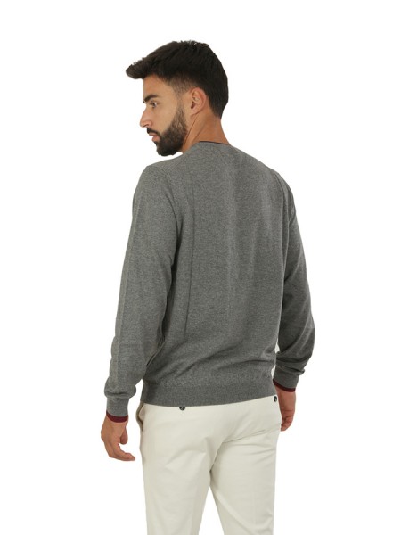 Medium Grey Double Crewneck SUN68 Sweater