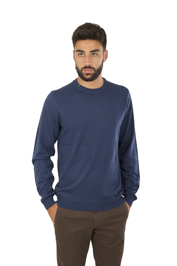 Blue Crewneck sun68 Sweater