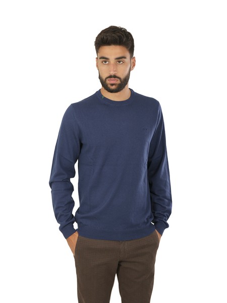 Blue Crewneck sun68 Sweater