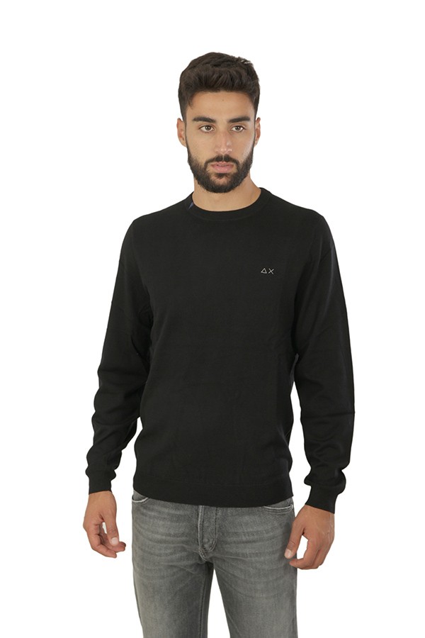 Black SUN68 Crew Neck Sweater