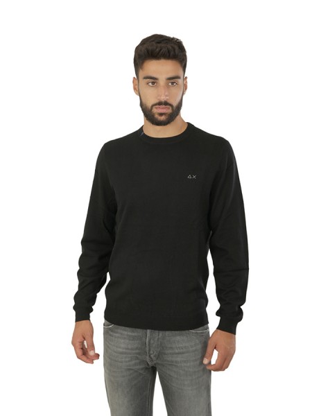 Black SUN68 Crew Neck Sweater