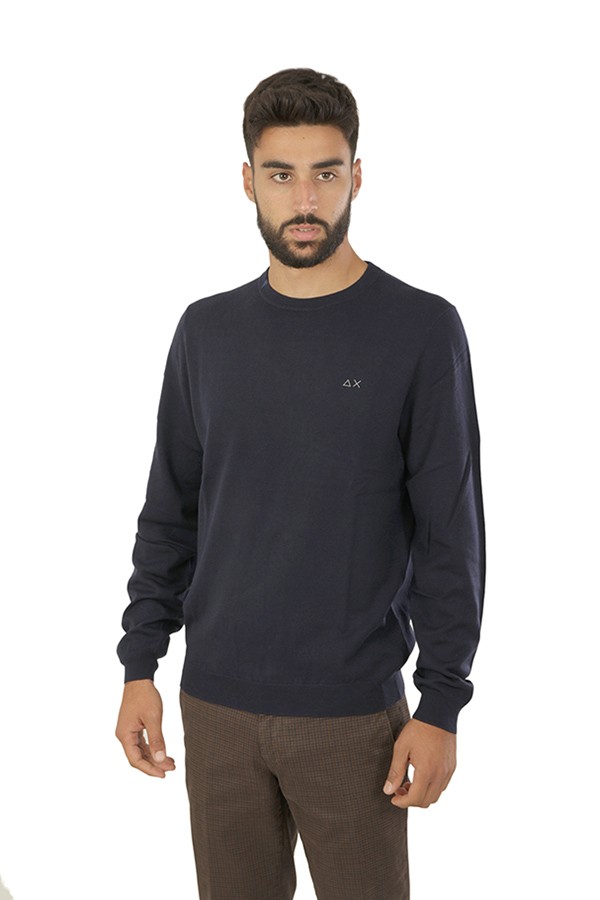 Navy Blue Crewneck SUN68 Sweater