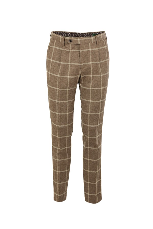 Morello Check Camel Berwich Trousers