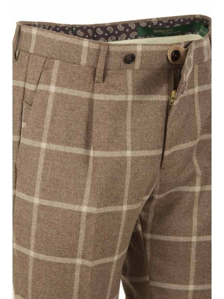 Morello Check Camel Berwich Trousers