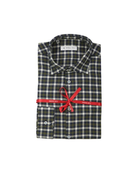 Mnuel Ritz Blue Check Shirt