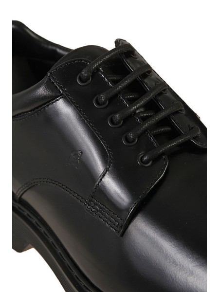 Black Lace-up Derby Shoe