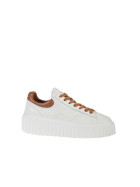 Hogan H-Stripes Sneakers White Tan