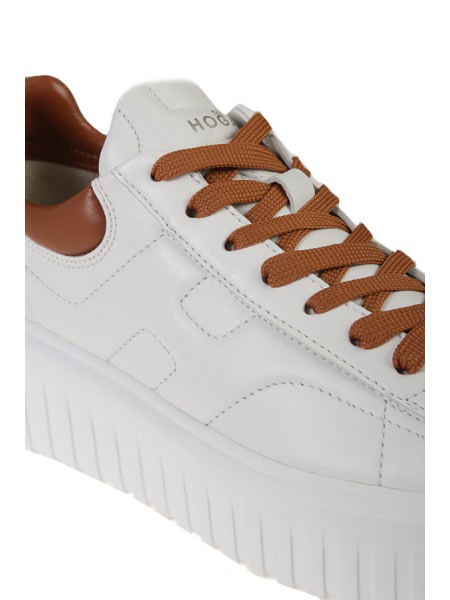 Hogan H-Stripes Sneakers White Tan