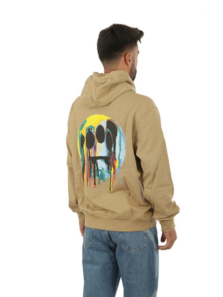 Hooded clothing with 100%co print