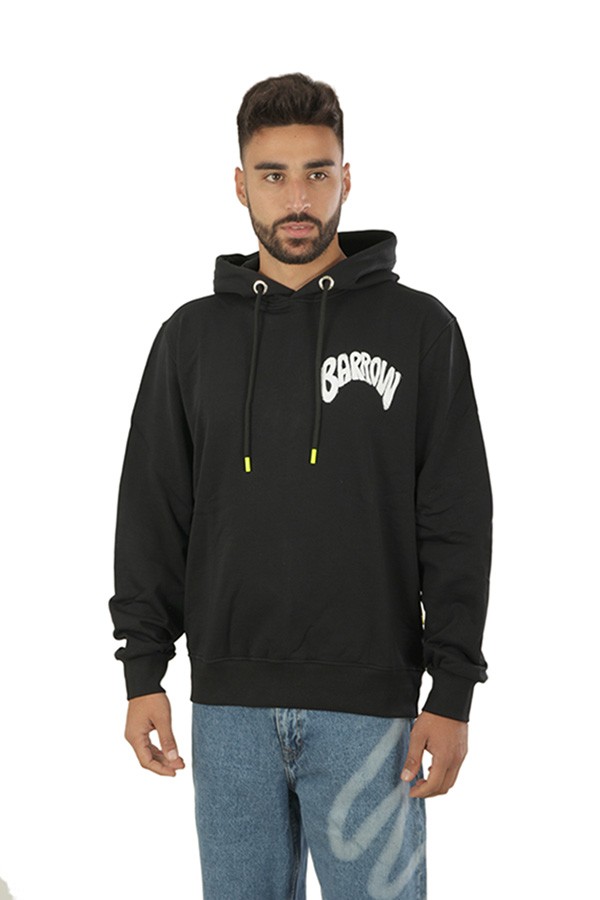 Hooded clothing with 100%co print