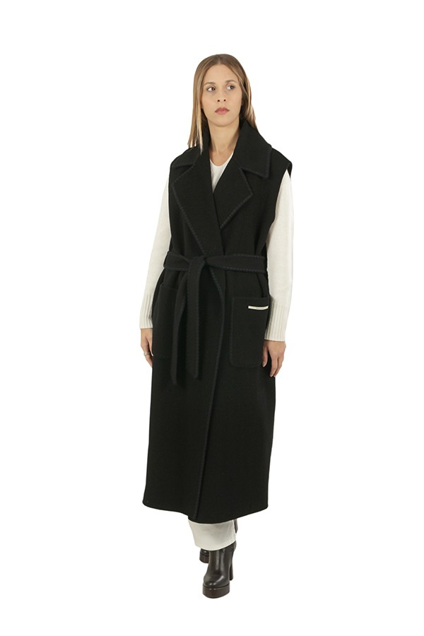 Long Vittoria waistcoat with belt